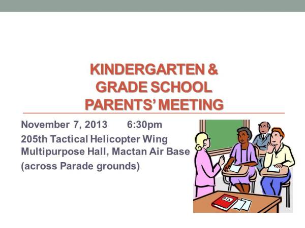 Parents’ Meeting - nov 7